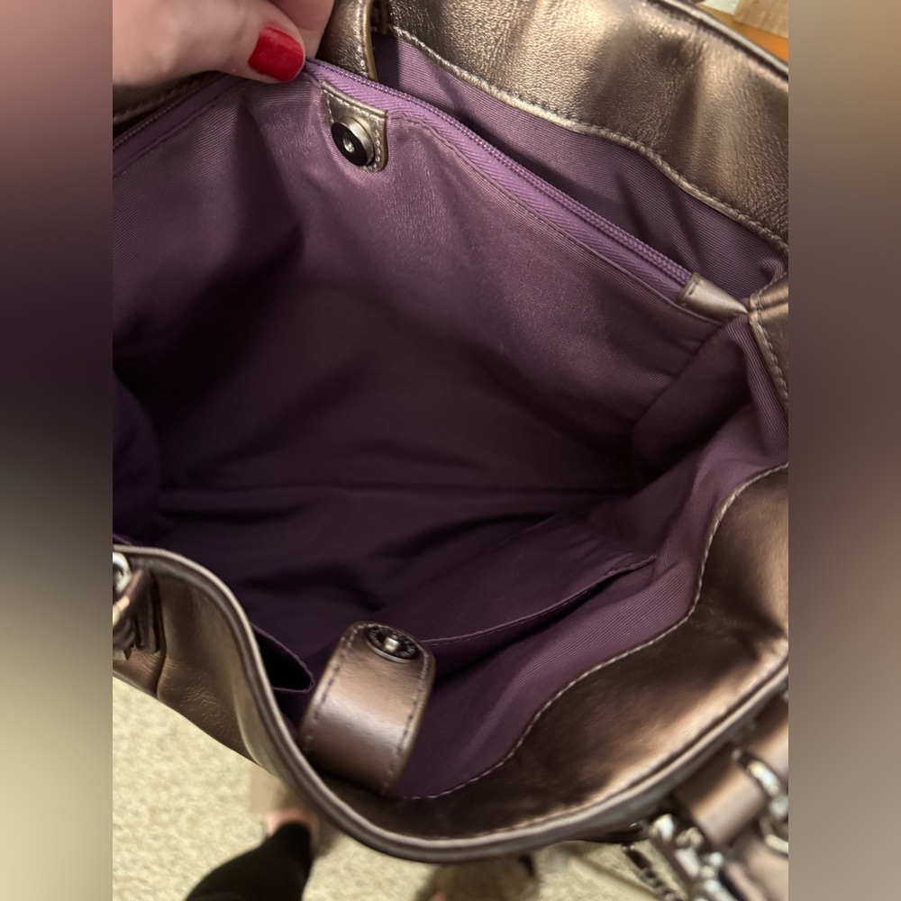 Coach Soho East West  Bronze  Leather Tote Bag - Picture 10 of 14
